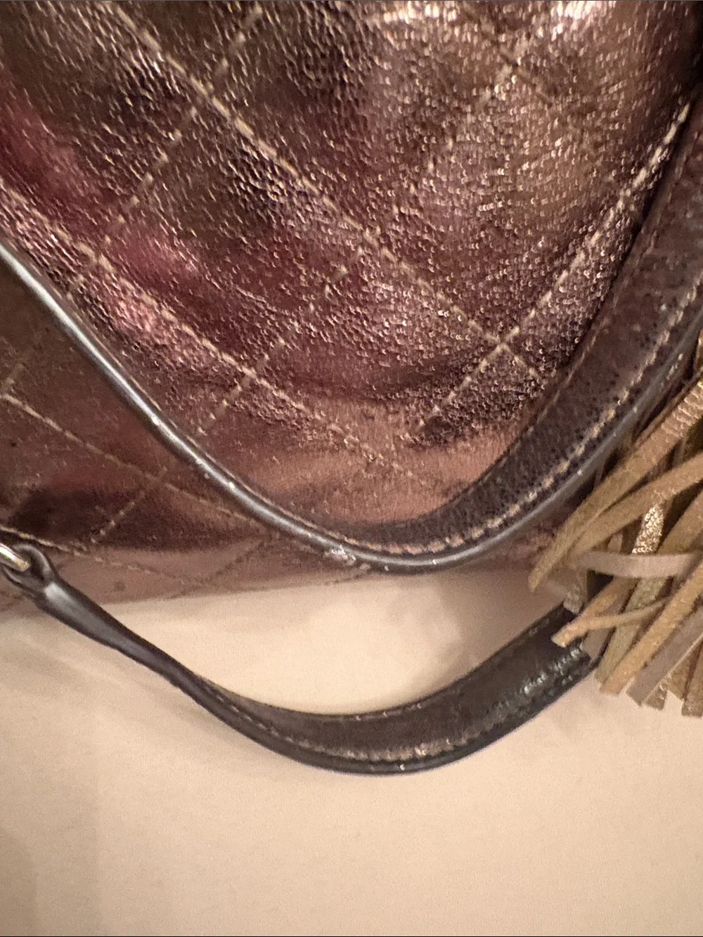 Michael Kors quilted metallic
